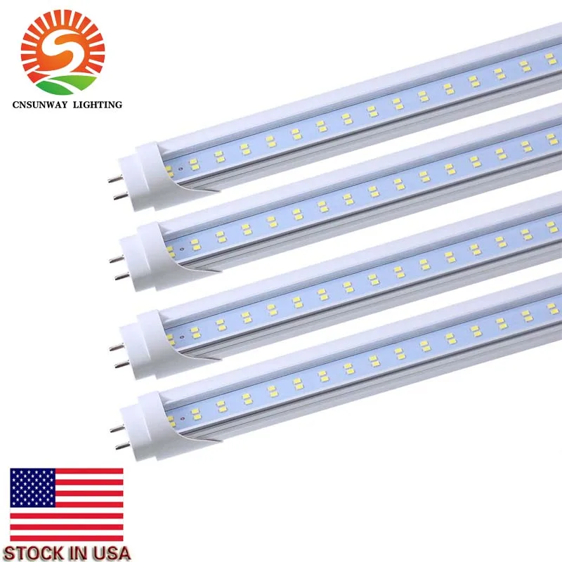

4Pcs 25Pcs 1.2M 4FT LED Light Bulbs Tube LED Light Lamp 6000K G13 Dual Row Replacement Tubes Ballast Bypass Dual-end Powered