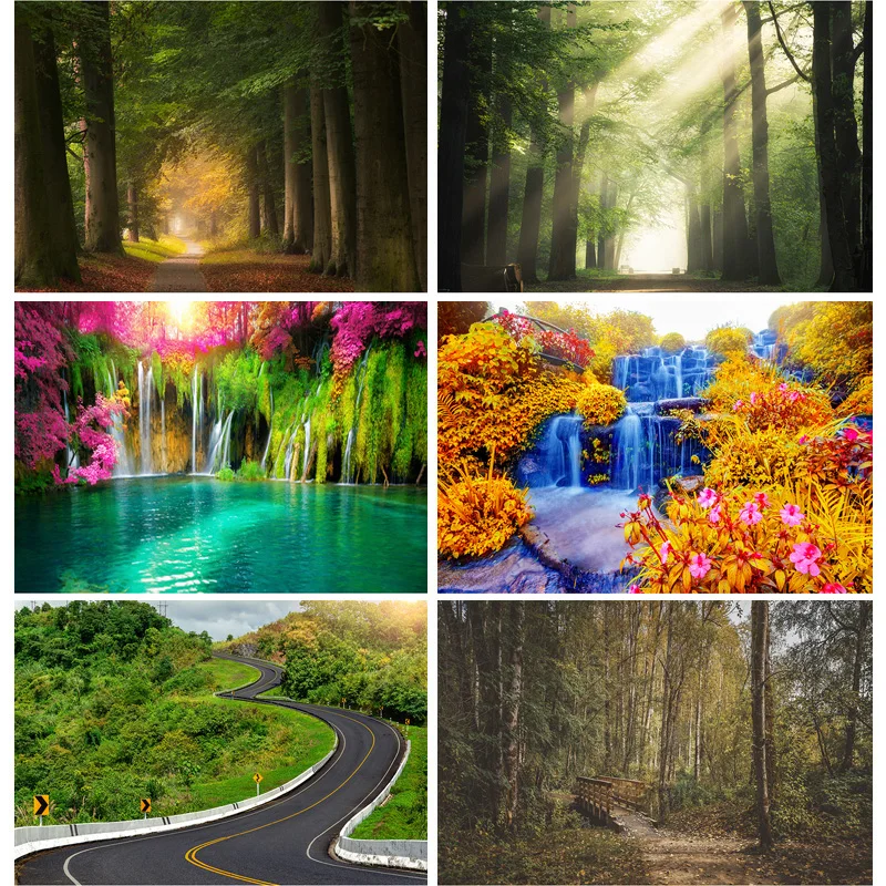 

SHUOZHIKE Tropical Forest Green Trees Plants Leaves Photography Backdrops Props Natural Scenery Photo Studio Background REL-03