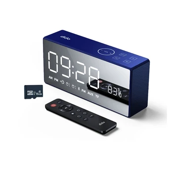 

Bluetooth Speaker Portable Wireless Loudspeaker for Phone Computer Support TF FM Alarm Clock with 16GB TF Card Remote Control