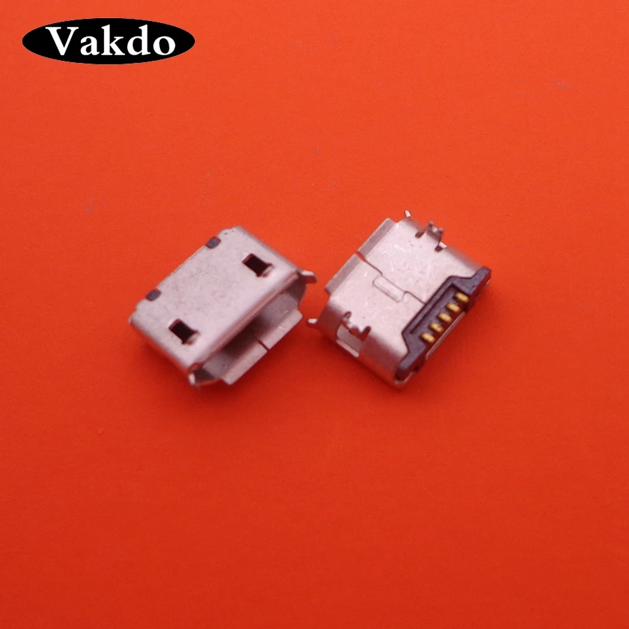 100 шт./лот микро мини usb разъем 5 контактов контактный женское зарядное устройство