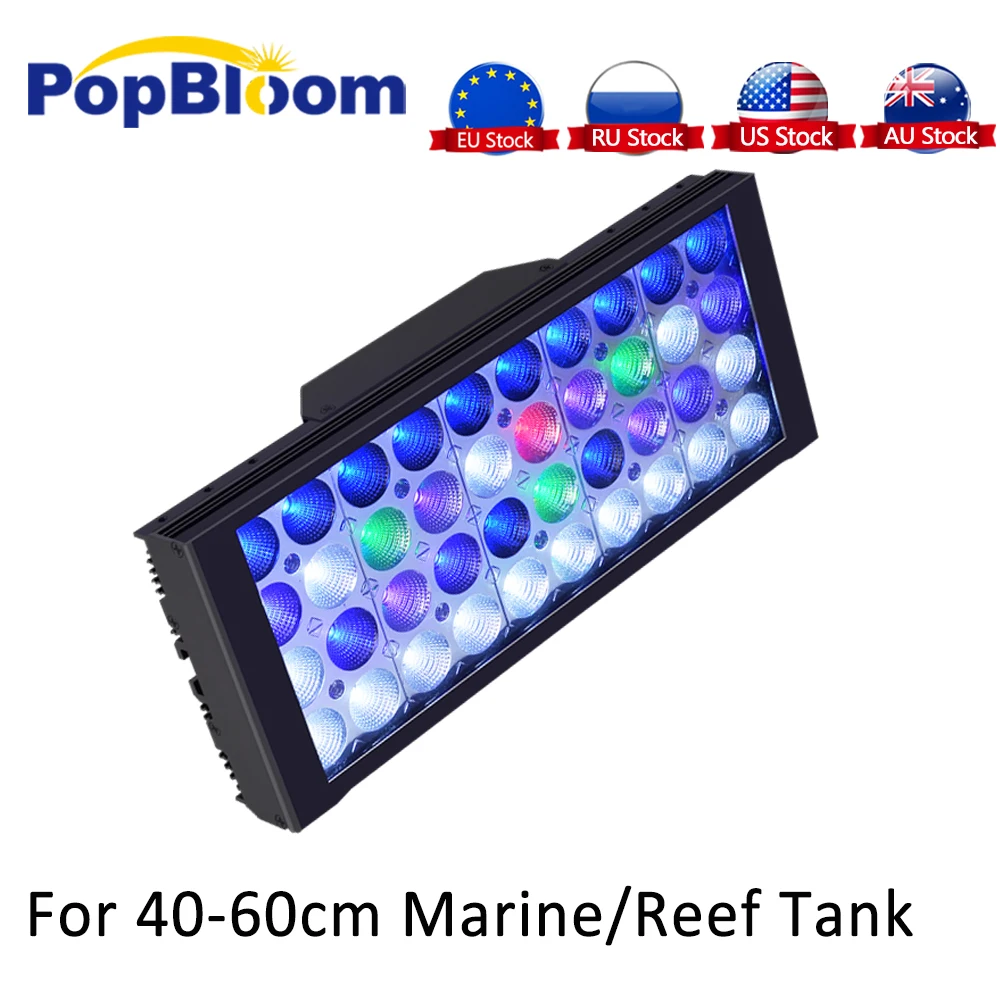 Морской Светодиодный светильник Коралл SPS LPS аквариум морской риф танк Белый