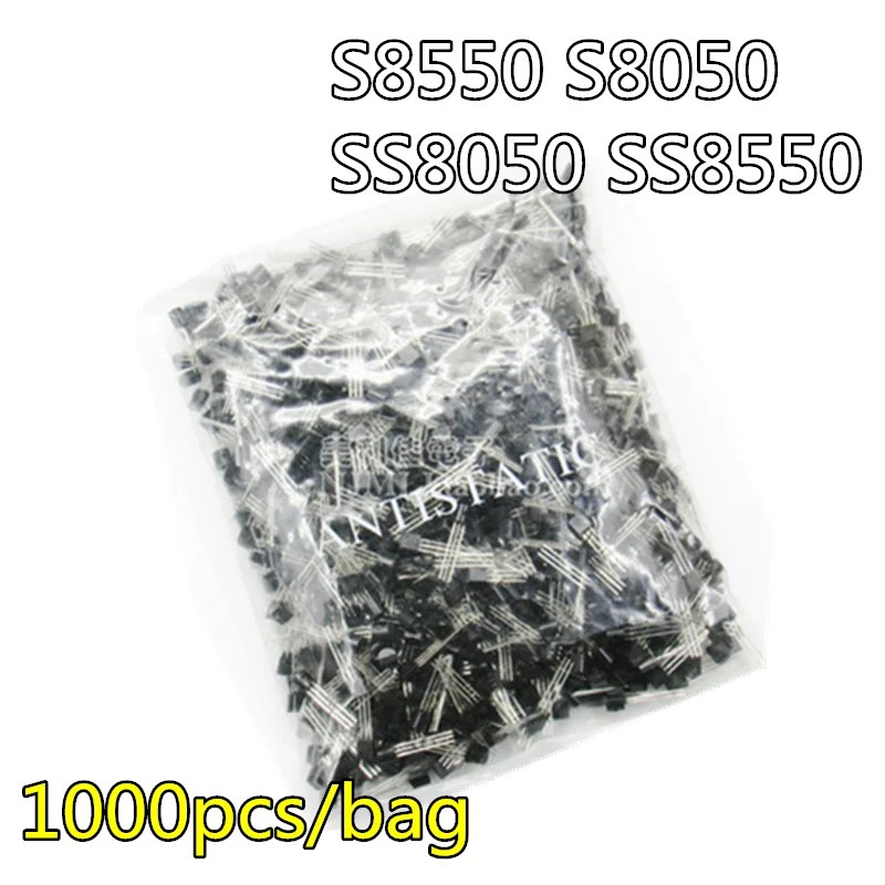 1000pcs/lot S8050 S8050D S8550 S8550D SS8550D SS8550 SS8050 SS8050D TO-92 transistor | Электронные компоненты и