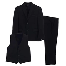 Специализированный индивидуальный черный шаферный свободный стиль Лучший человек костюм из трех предметов(куртка+ брюки+ жилет