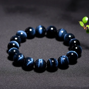 Fashion Royal Blue Tiger Eye Bracelets for Women Lightning Tiger Eyes Beads Bracelets Men Natural Stone