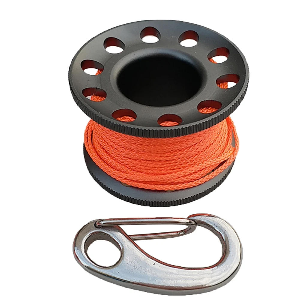 Gray Компактный Finger Reel Wreck Scuba Tech Дайвинг катушка с 10 м/98ft оранжевый веревка - Цвет: Gray