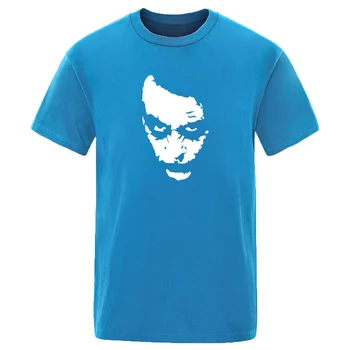 

2020 100% cotton hip hop men t shirt Clown Print solid color top Cool Comic Movie Originality Superhero t-shirt High Quality top