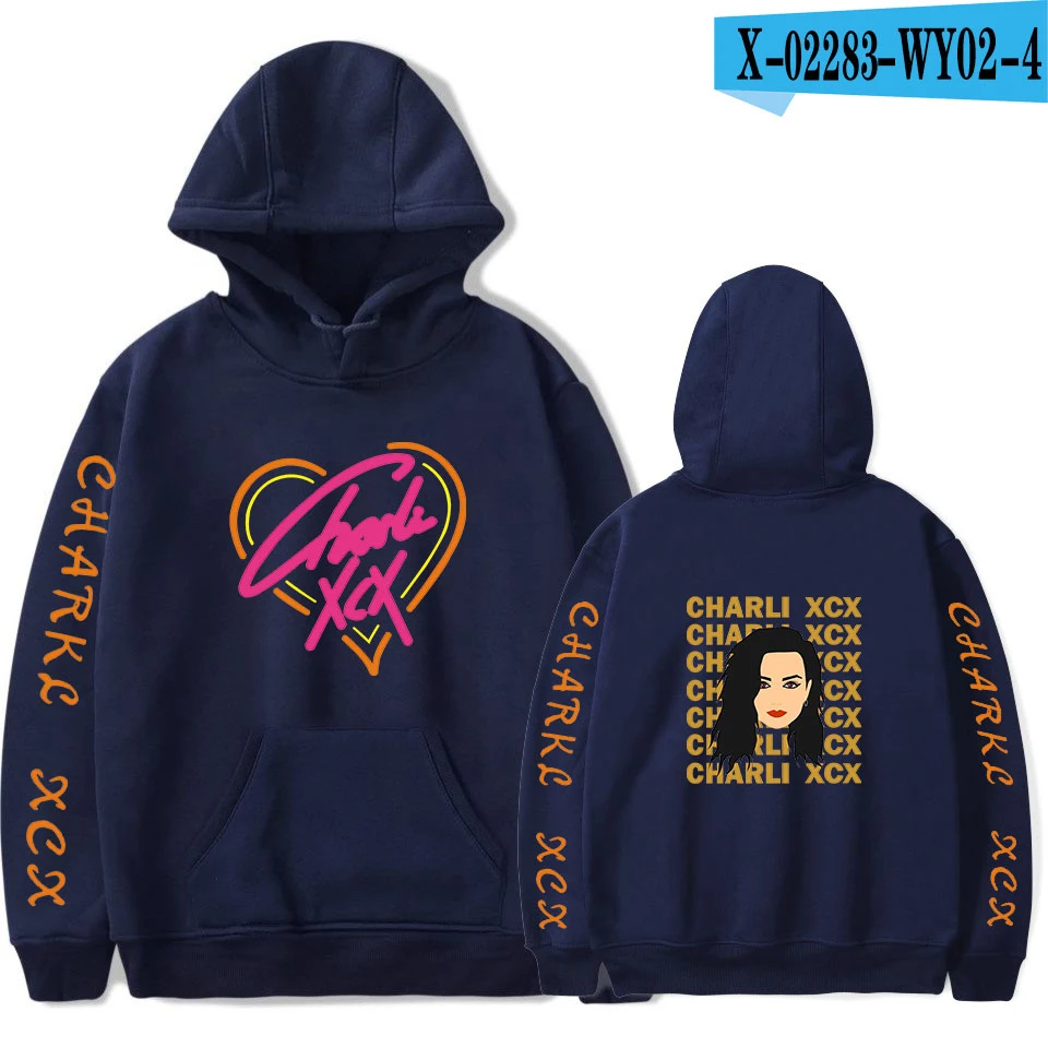 As picture Подходит Charli XCX толстовки для мужчин и женщин с горячей печатью Harajuku толстовки Charli XCX худи женские осенние пуловеры повседневные серые толстовки - Цвет: As picture