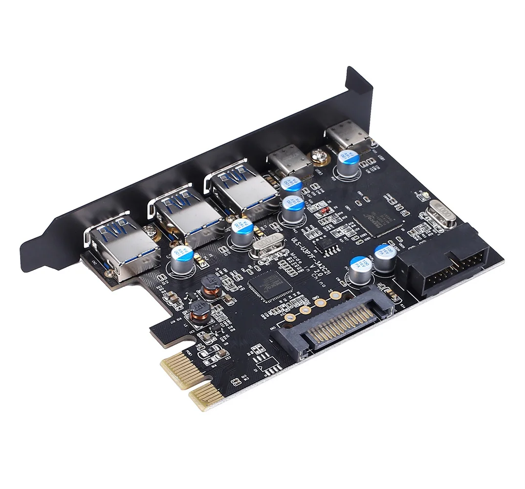 Cartão Usb 3.0 Portas Uls Pci-e tipo c Placa de Expansão tipo a com Conector de 20 Pinos Interno para Janela 10 xp Vista Cartões para acréscimos - Imagem 4