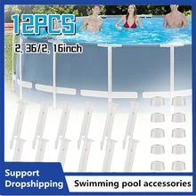

12Pcs Outdoor Swimming Pool Frame Fixing Plastic Connector Pins Accessories Pool Replacement Parts Pool Cap Swimming Parts Tools