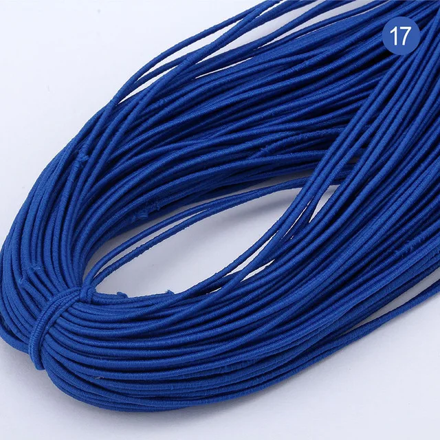 blue Горячая 1 мм цветной бисер эластичный шнур канатная Резиновая лента эластичный стрейч шнур DIY браслет Швейные аксессуары 25 ярдов - Цвет: blue
