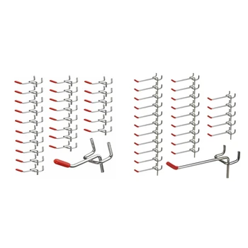 

50 Pcs Peg Board Hooks Wall Shelf Tool Hangers Organizer Storage Display Hardware Tools Slat Wall Home Retail Display Shop Peg H