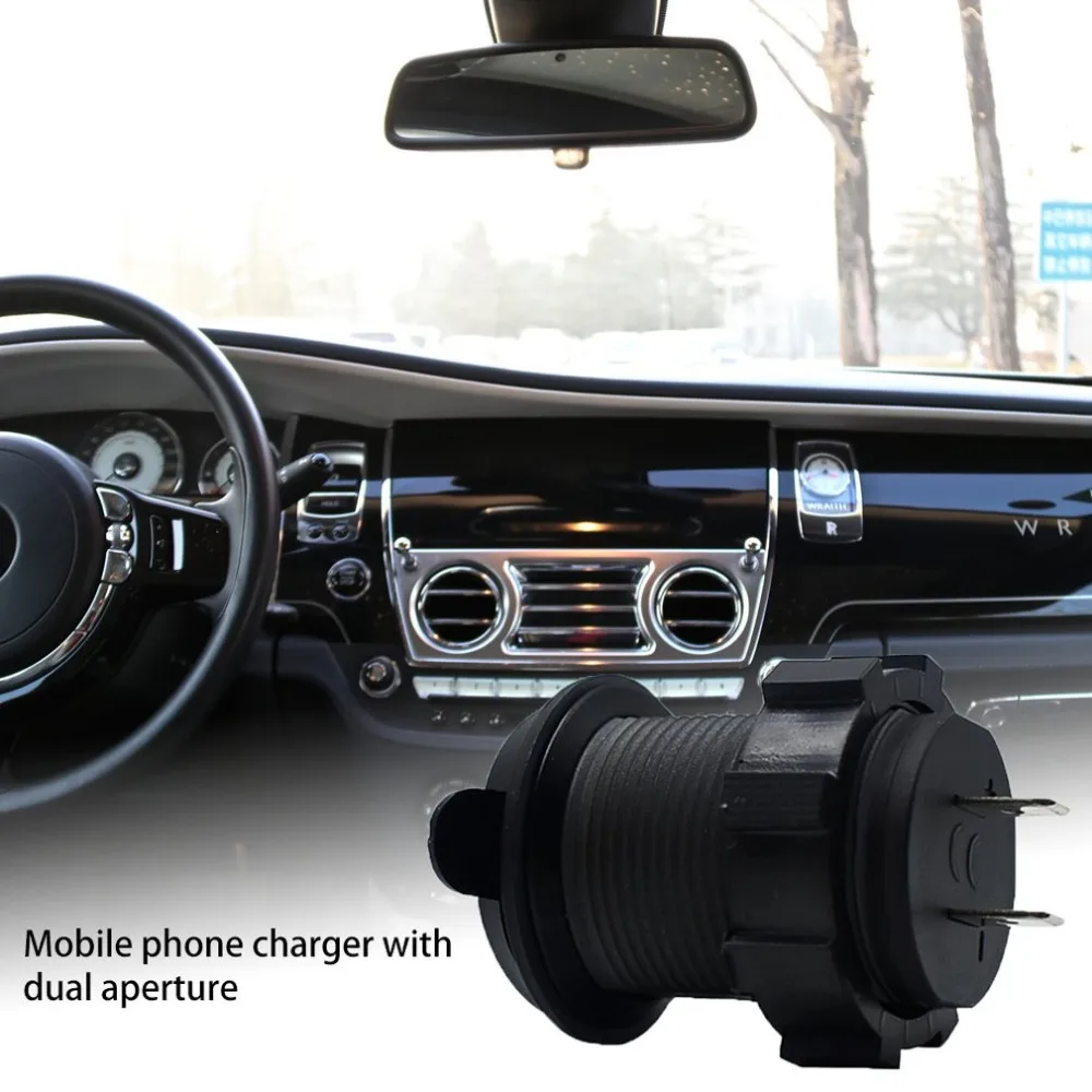 2 USB Автомобильное зарядное устройство для мотоцикла авто, грузовик, лодка светодиодный автомобиль 4.2A двойной USB разъем 12-24 В Авто usb зарядное устройство адаптер питания