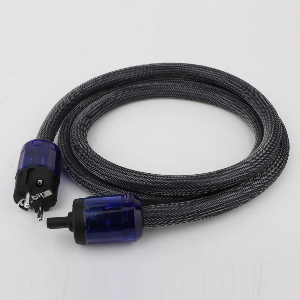 Hi Fi PCOCC медные End Аудиофильные кабели питания EU Schuko силовой кабель с рисунком 8 IEC AMP