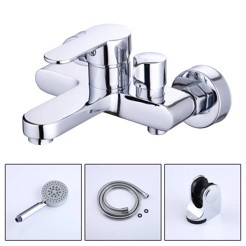 2019 Wall Mounted Bathroom Shower Faucet Set Bathtub Valve Shower