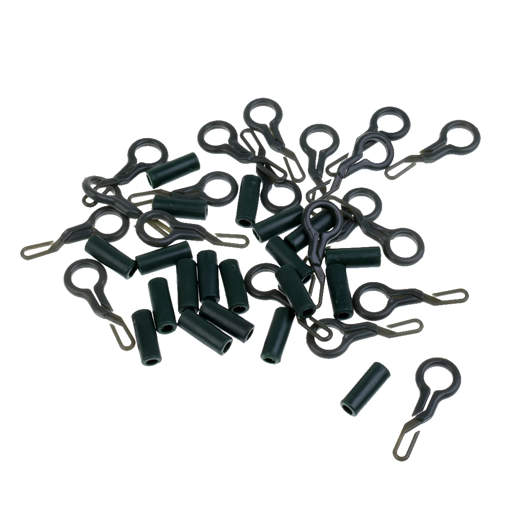 

20 Pcs Strong Back Lead Clip With Locking Tube Carp Fishing Terminal Tackle