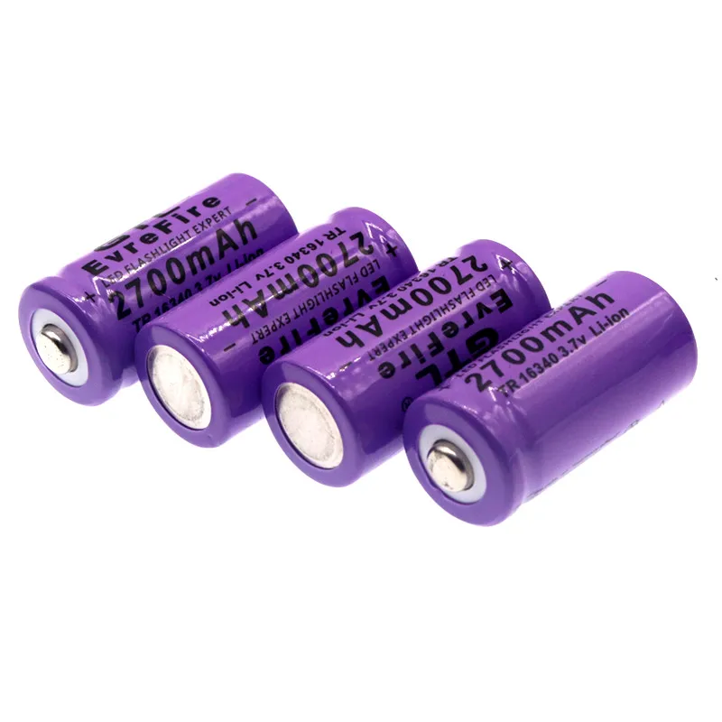 3,7 в 2700 мАч литий-ионная 16340 батарея CR123A аккумуляторные батареи 3,7 в CR123 лазерная ручка светодиодный фонарик