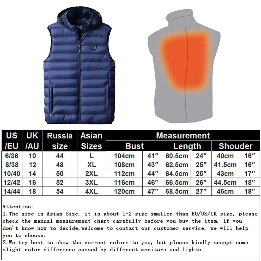 Мужской жилет с электроподогревом перезаряжаемый легкий жилет теплая одежда для осени и зимы высокого качества