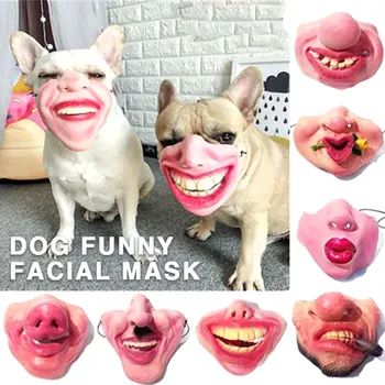 

Durable Halloween Mask Uniform Code Pet Bite Stop Muzzle Prank Kidding Masked Dog Mask Pet 8 Style Latex Funny Toys Masquerade