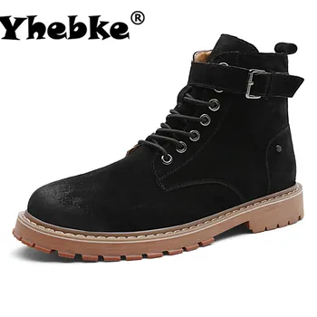

Yhebke Men's Winter Boots Comfortable Fashion Casual Shoes Male Breathable New Classic Zipper Outdoor Footwear Ankle Boot