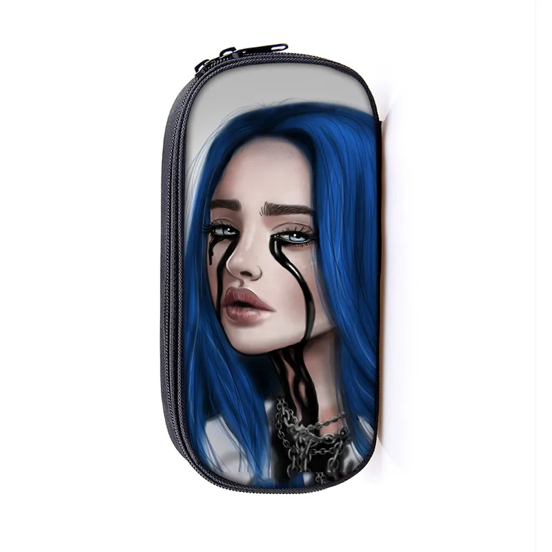 19 Функциональный студенческий Billie Eilish пенал для мальчиков ручка для девочек сумка пенал для подростков Аниме пенал для карандашей детский чехол для карандашей подарок - Цвет: 19