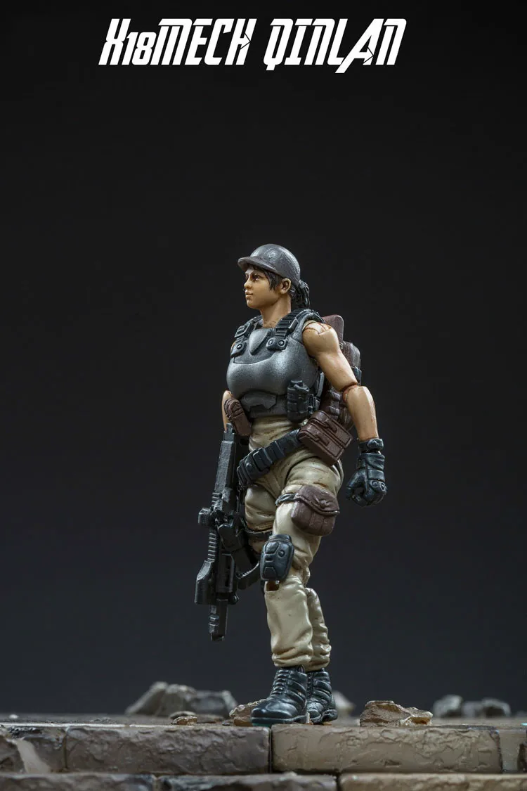 1:18 пропорции смолы действующий женский Солдат модель Супервайзер синий Qin X18 маленький Штурмовик набор военных игрушек
