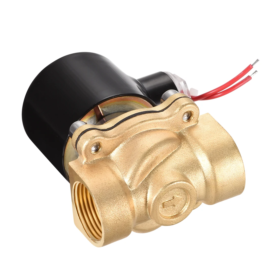 Uxcell 3/" PT AC220V латунь нормально закрытый Электрический электромагнитный клапан