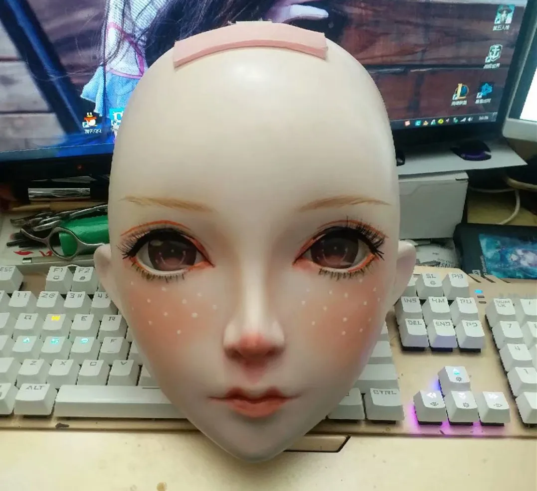 NEW-24) BJD Кигуруми для транссексуалов, Красота макияж Косплэй силиконовая маска Аниме Kigurumi маски резиновые секс куклы - Цвет: type 4
