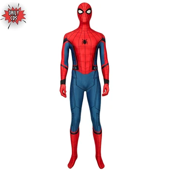 

Spider-Man Far From Home Peter Parker Zentai Spandex Fullbody Halloween Cosplay Superhero Costume for Adult Male