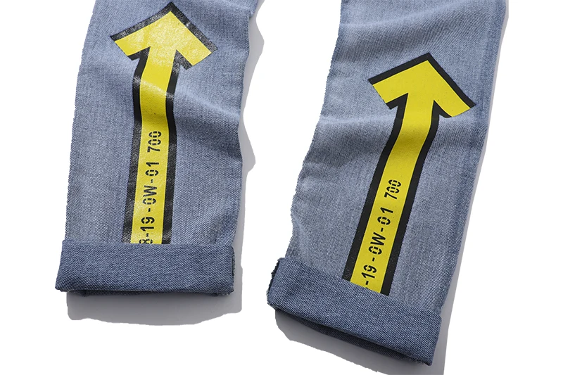 19SS Off-White OW мужские и женские парные влюбленные стильные осенние зимние модные повседневные свободные спортивные брюки джинсы со стрелками