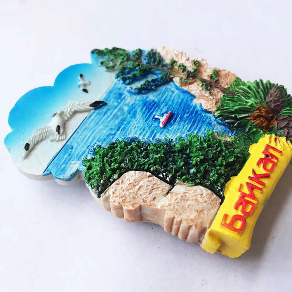 Lychee Life Россия Байкал озеро живописный магнит на холодильник креативный 3D холодильник магнитная наклейка путешествия сувениры украшения дома