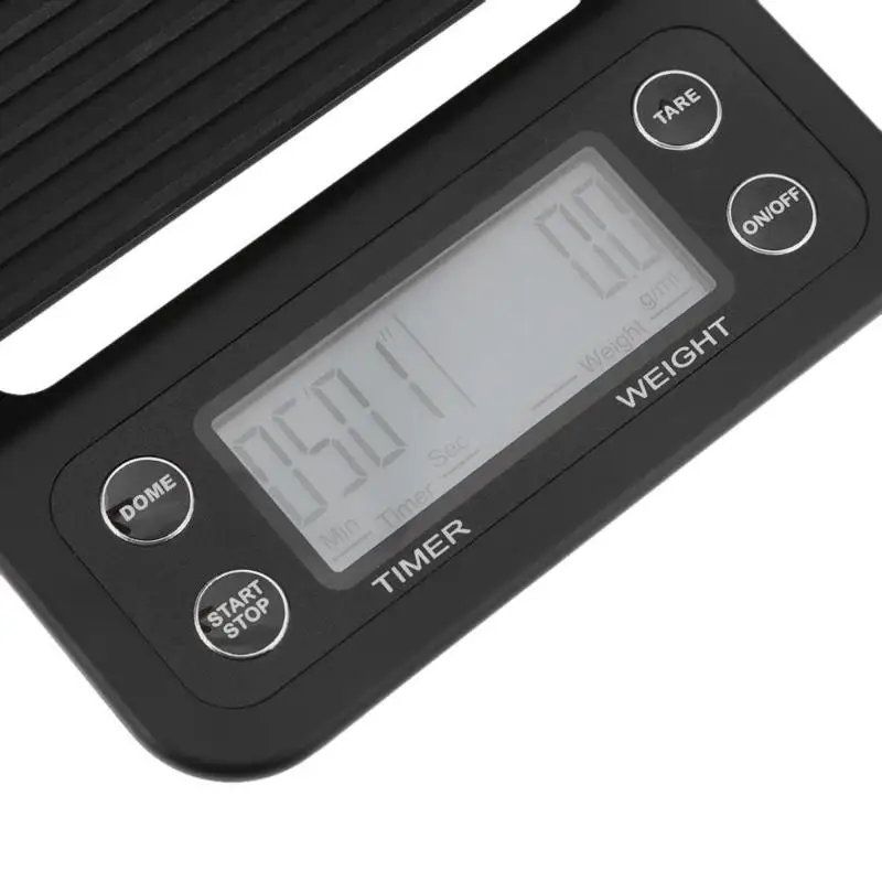3kg/0.1g LCD Digital Electronic Jewelry Weighing Home Coffee Timer Scale