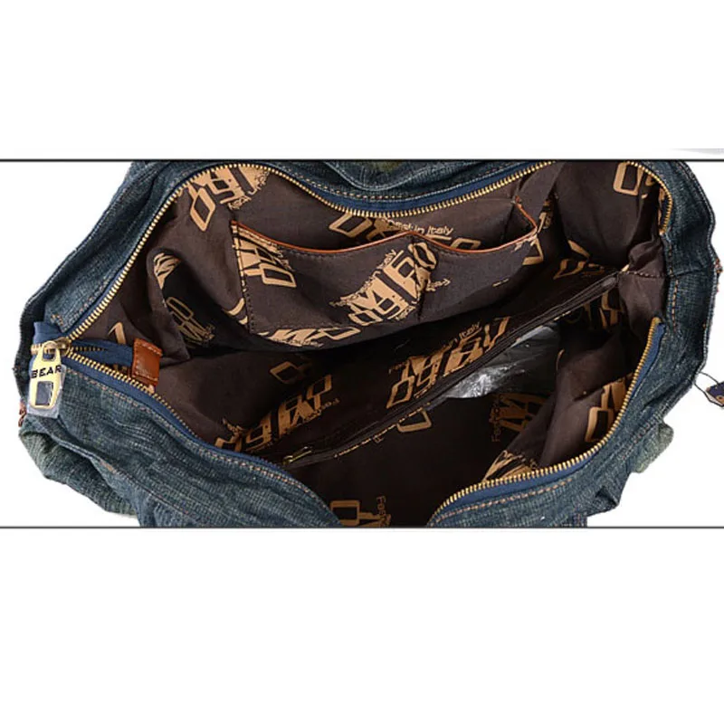 Модная повседневная женская сумка через плечо джинсовые сумки для женщин шоппер