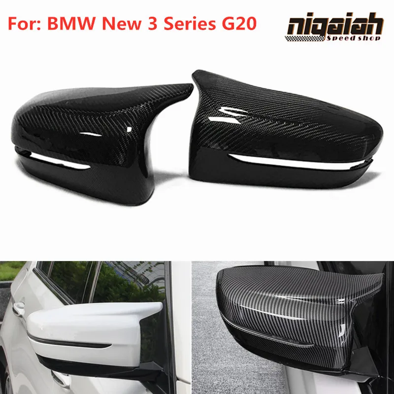 Pair G20 Mirror Cover Carbon Fiber Side Mirror Caps For Bmw New 3 Series G20 2019+ M Look