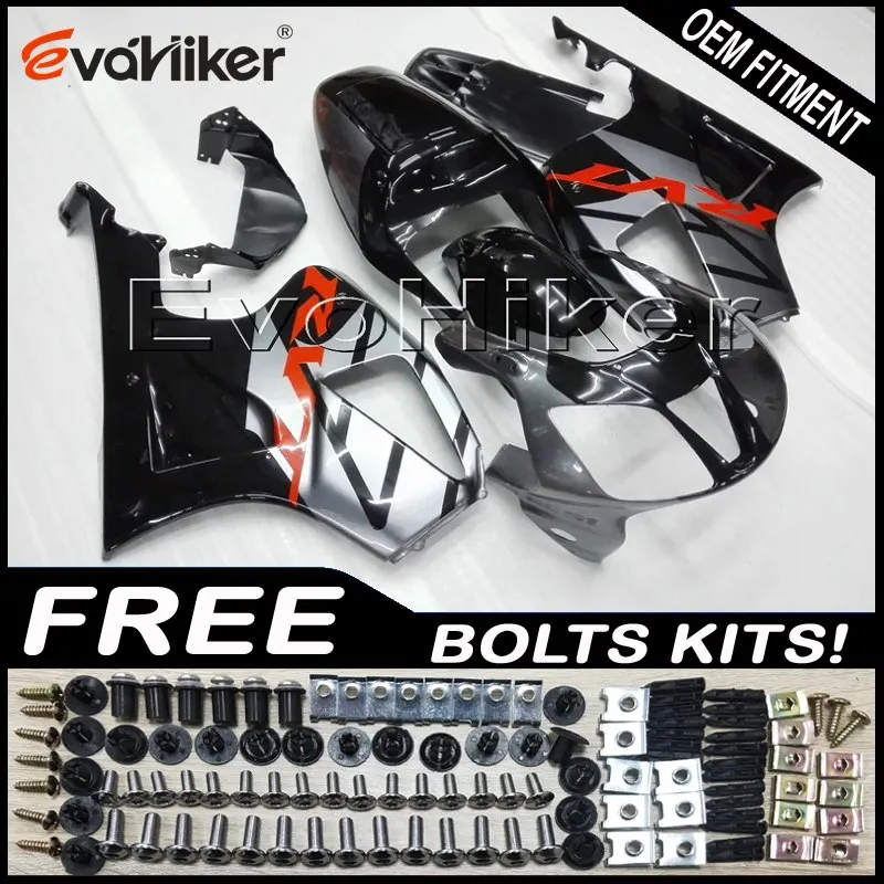 I Заказной обтекатель для RC51 VTR1000SP1 2000-2006 ABS пластиковые мотоциклетные панели серебро черный+ подарки - Цвет: I