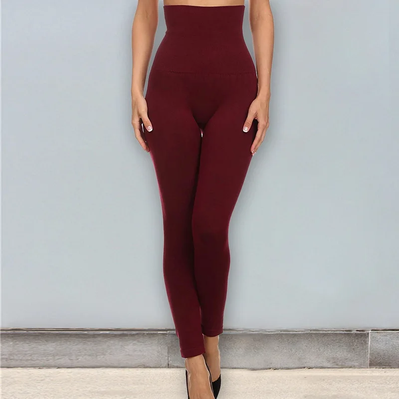 Женские Компрессионные Леггинсы с завышенной талией и утягивающим животом