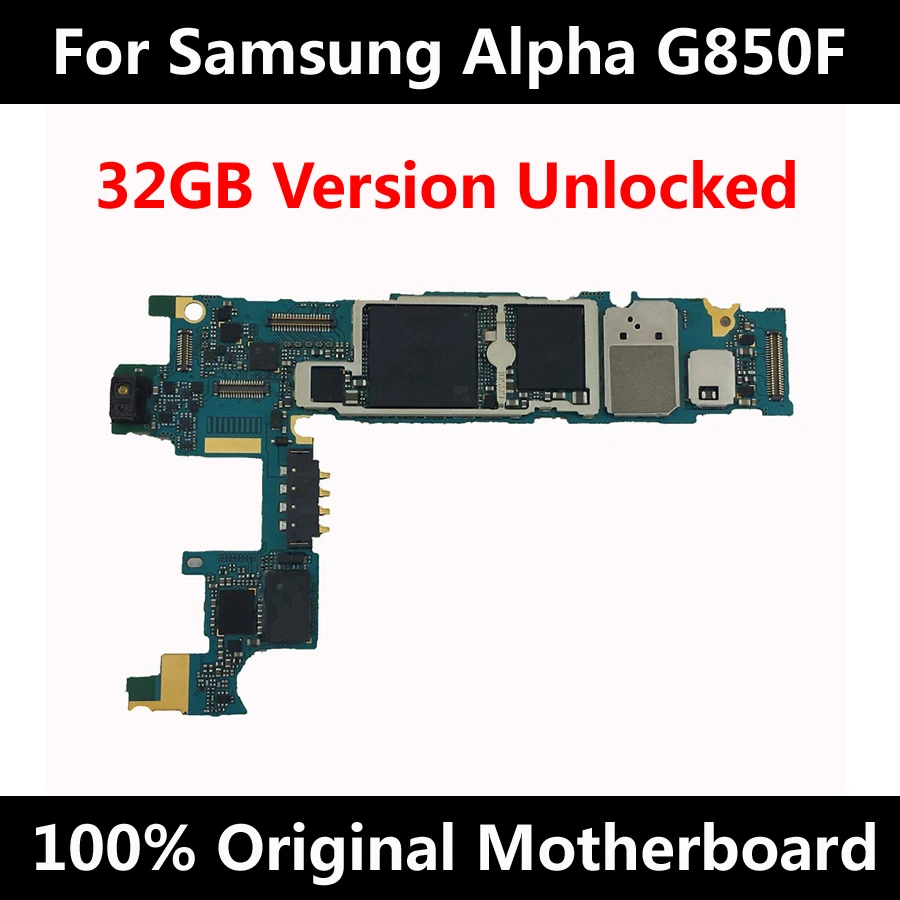 Оригинальная материнская плата Samsung Galaxy Alpha G850F 32 Гб разблокированная с чипами IMEI