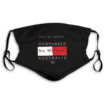 

AUSTRALIA NO WORRIES DOWN UNDER MENS GRAY RED BLUE WHITE TOMMY FLAG New Mouth Mask Women's kid PM2.5
