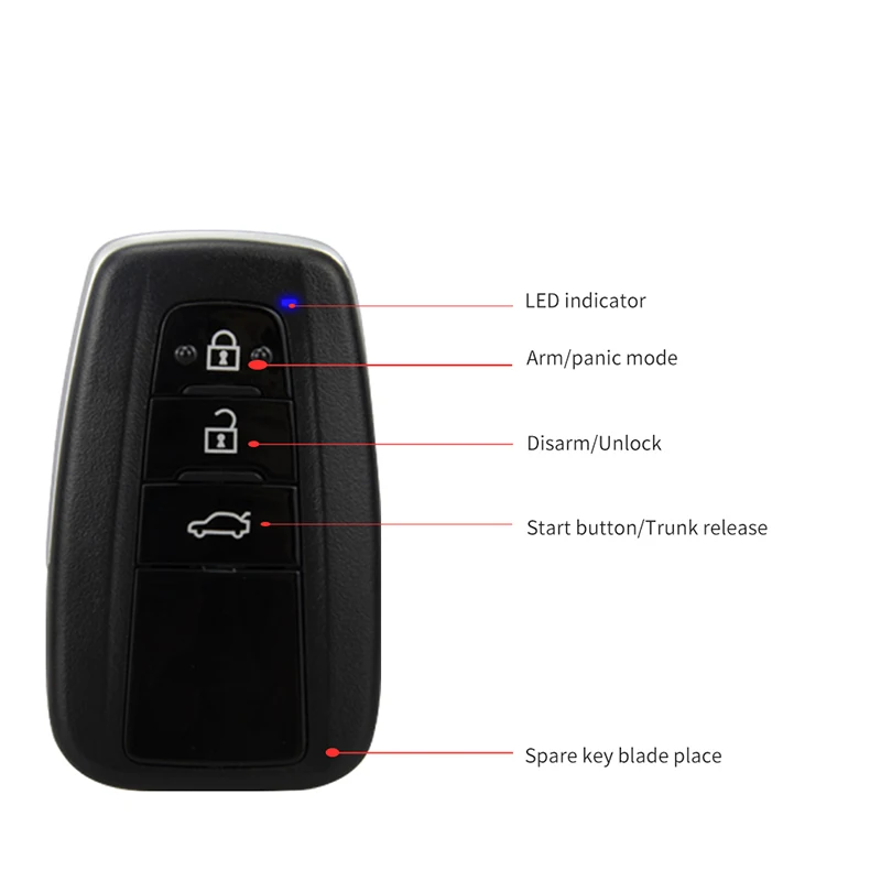 EASYGUARD PKE Автомобильная сигнализация, дистанционный двигатель, автоматический запуск, кнопка запуска, сенсорный пароль, без ключа, охранная сигнализация