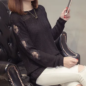 

2020 autumn and winter new sweater thick line long sleeve high collar pullover sweater black