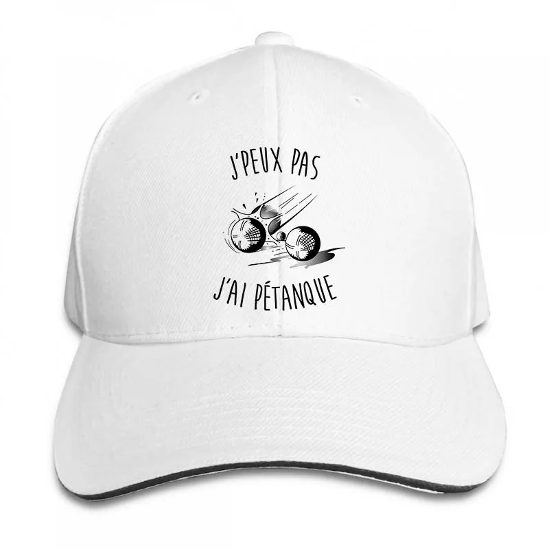 Jpeux pas jai Petanque Baseball cap men women Trucker Hats fashion adjustable cap - Цвет: 2-White