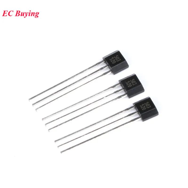 100 Pack Linear Hall Effect Sensors with TO-92UA Casing