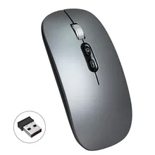 Ouhaobin беспроводная мышь 2,4 ГГц Бесшумная дизайнерская перезаряжаемая оптическая мышь с usb-приемником для ноутбука