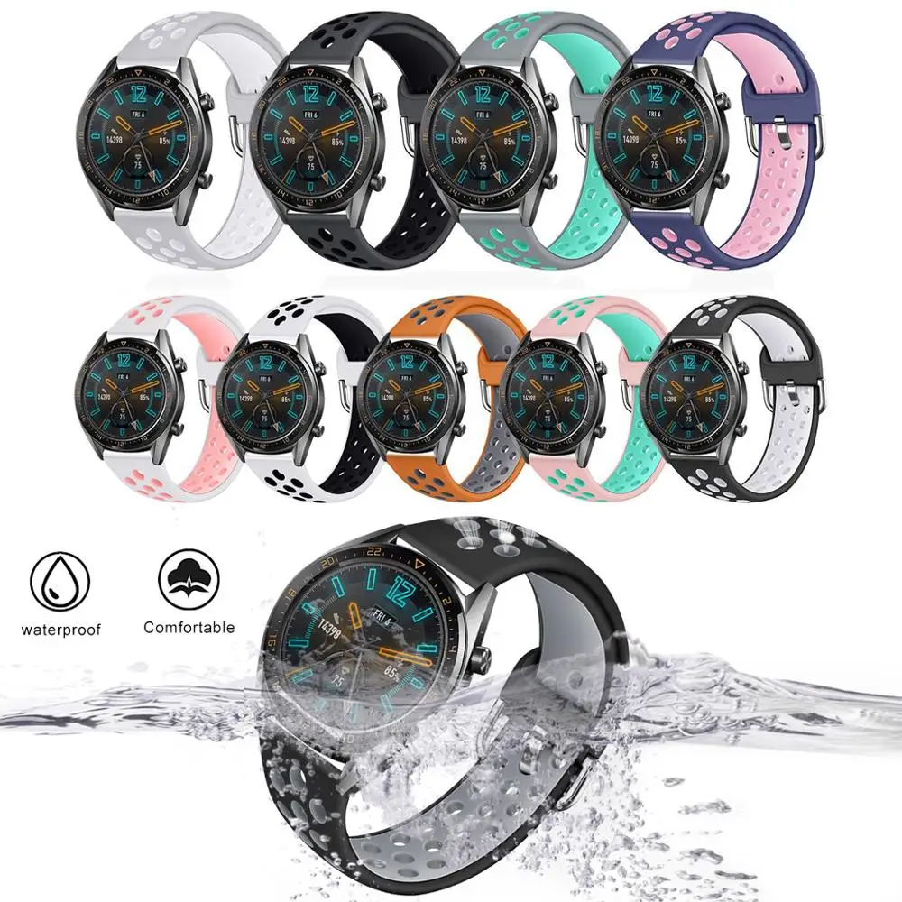 

For Huawei Watch GT 2 Strap 22mm Flexible Soft Silicone Smart WatchBands Replacement Bracelet For Huawei Watch GT2 Band