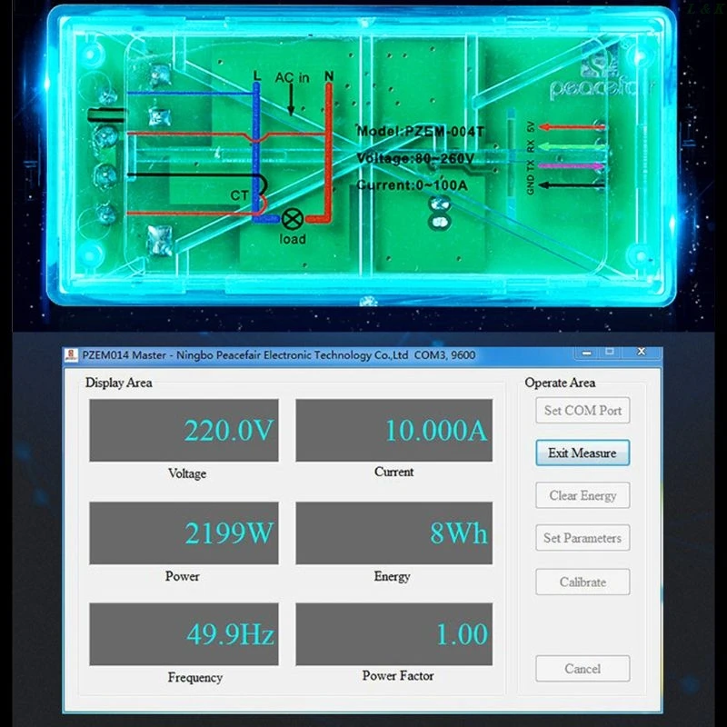 wind speed measuring device PZEM-004T 3.0 Version Communication Module TTL Modbus-RTU AC Single Phase 100A metric feeler gauges