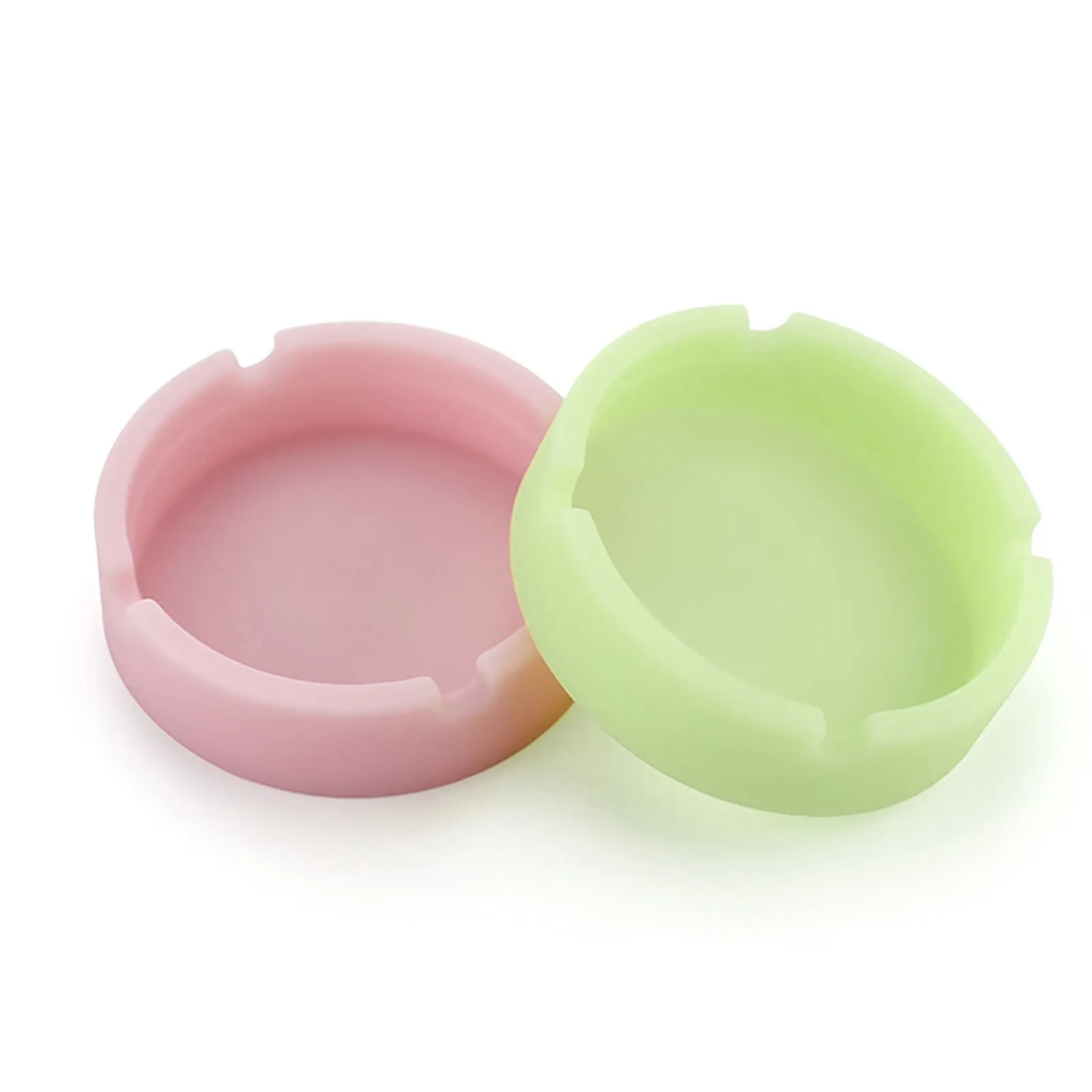 Silicone Ashtray Glow In The Dark Luminous Soft Ashtray For Smoking Cigarette Cigar Weeds Accessories For Home Desk