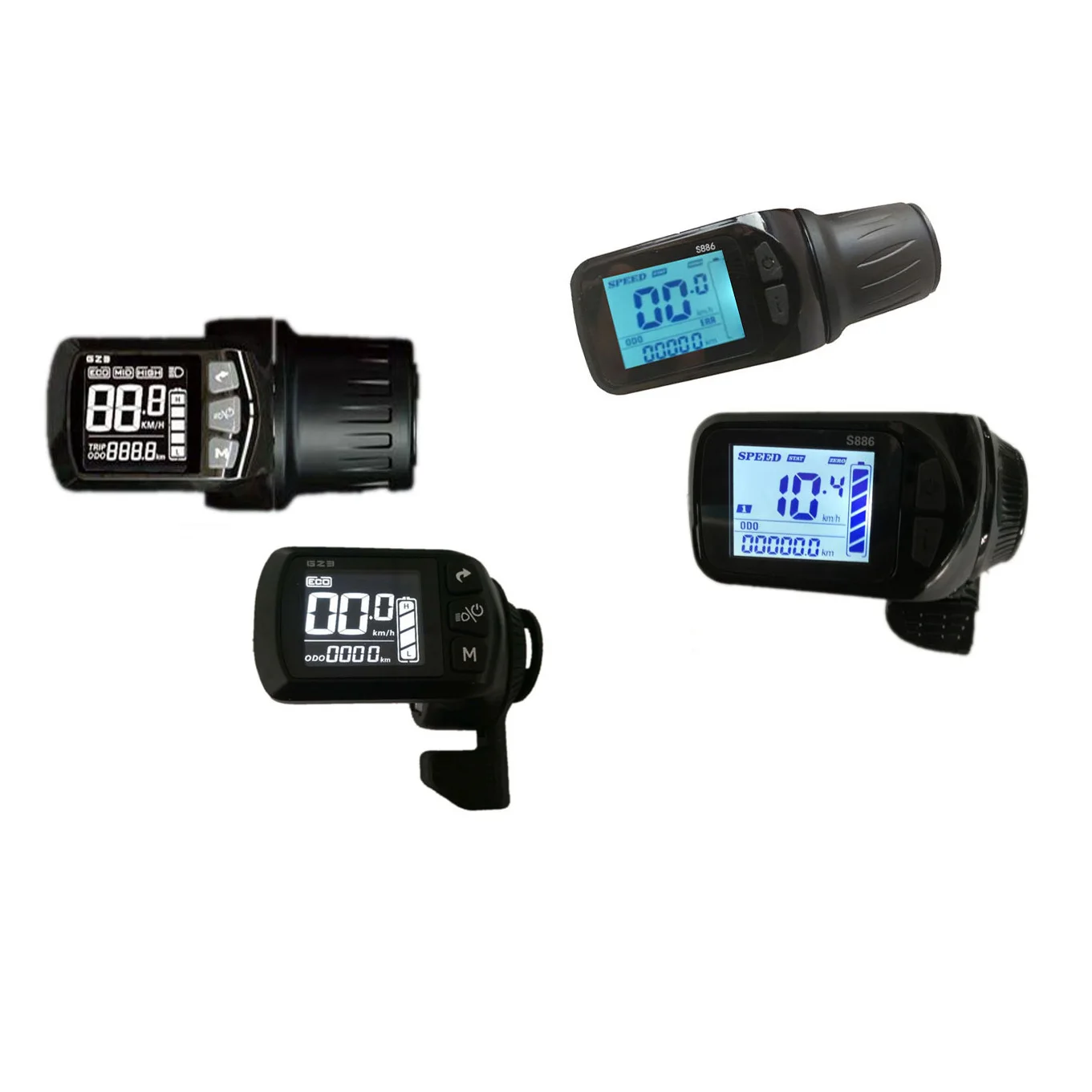 E-bike LCD Display Panel Thumb Throttle Electric Bicycle Scooter S886 GZ3 | Автомобили и мотоциклы