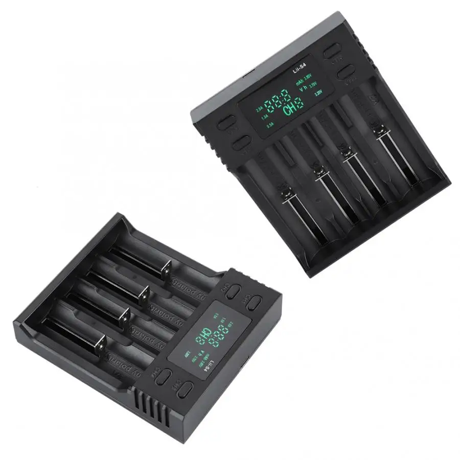 LiitoKala Lii-S4 DC 5V2A смарт-зарядное устройство Четыре слота с дисплеем питания смарт-зарядное устройство дисплей питания