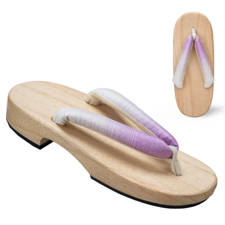 Light Purple ; Лидер продаж; аниме «Demon Slayer»; костюмы для косплея; Kamado Nezuko Geta; тапочки; деревянные Сабо для женщин; кимоно; шлепанцы; обувь - Цвет: Light Purple