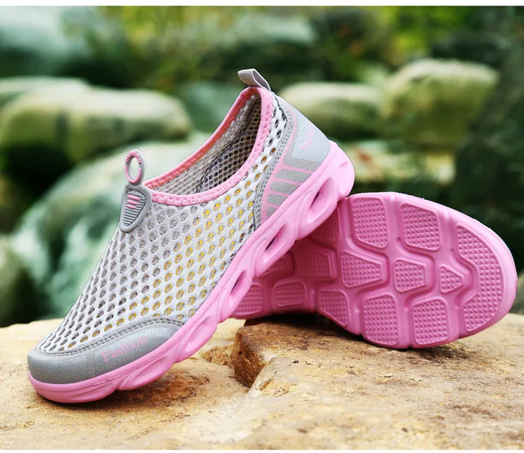 WIENJEE Summer Women Casual Shoes Slip-On Flats Female Breathable Zapatillas Water Sneakers Women Shoes Zapatillas Mujer