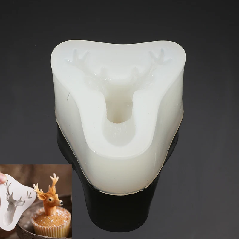 3D Рождество олень эпоксидная смола силиконовая форма для смолы DIY инструмент